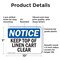 Signmission Keep Top Of Linen Cart Clear, 10 in W x Rectangle, Plastic OS-2PACK-NS-P-710-L-13881 - alternate 6